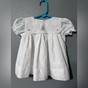 Petit Ami White Embroidered Dress